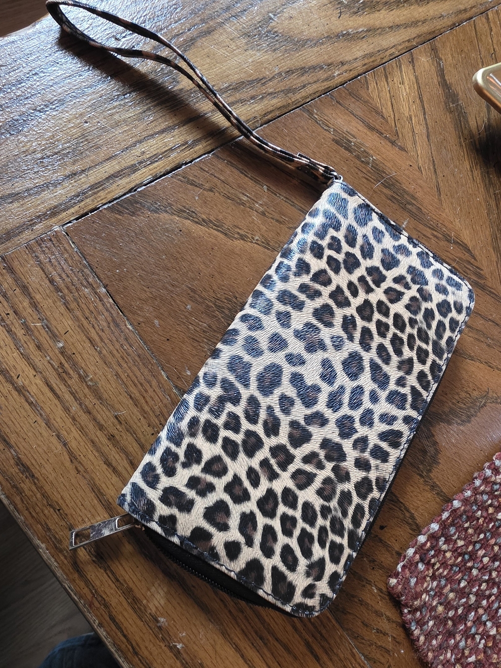 Bamboo Trading Co Leopard Print Club Bag Wristlet